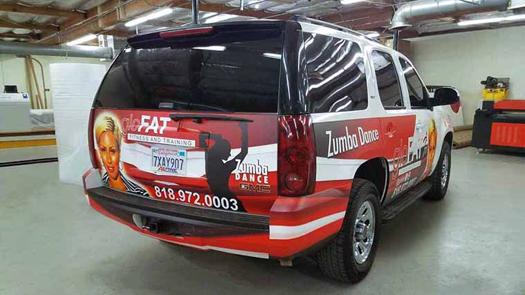 Zumba dance vehicle wrap