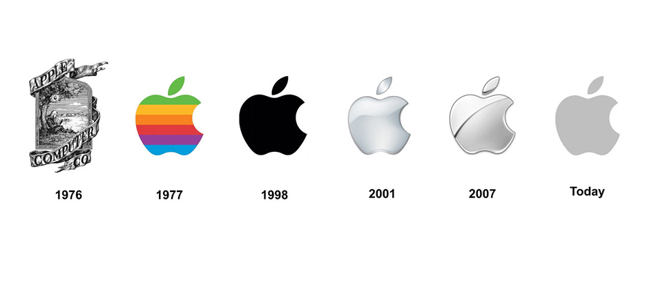 Apple brand evolution design