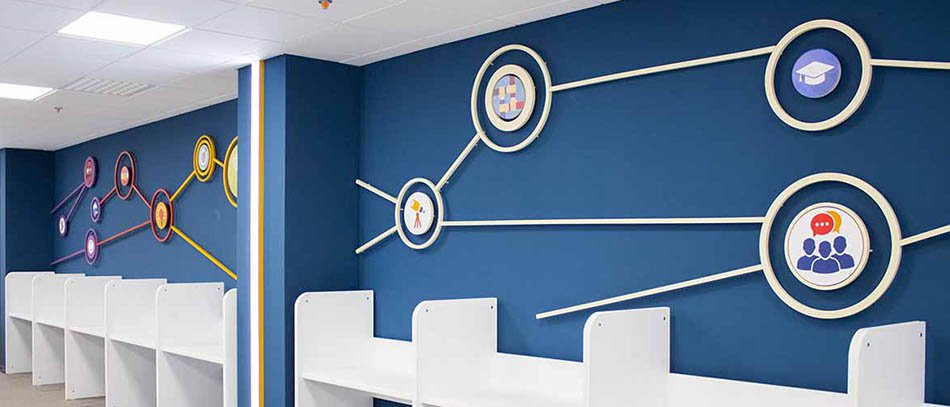 Cool guiding office PVC wall decal examples