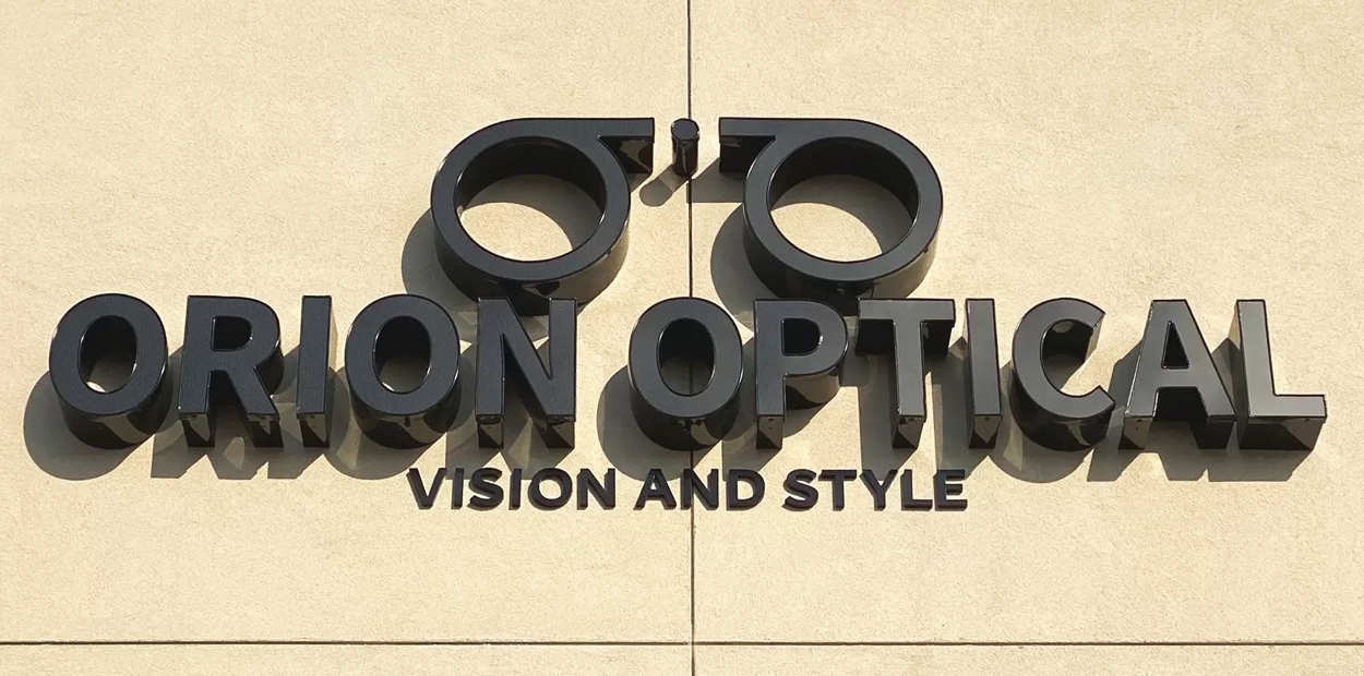 Authoritative business signage example from Orion Optical