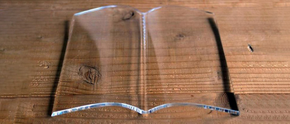 Book on glass page holder