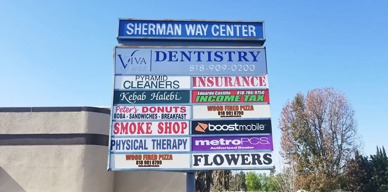 Outdoor board example showing the informational purpose of signs