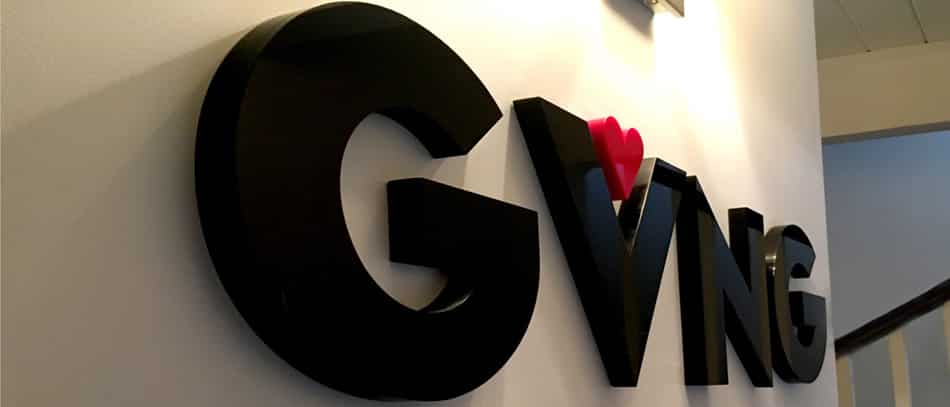 GVNG 3D letter sign