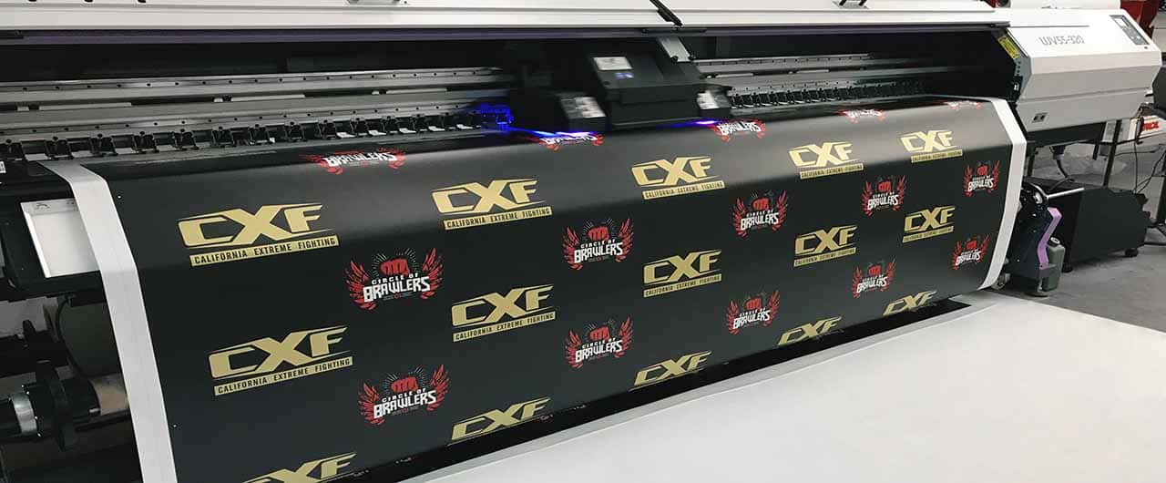 CFX black background banner printing - Front Signs