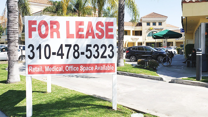 real estate aluminum sign with leasing information made of dibond for outdoor display