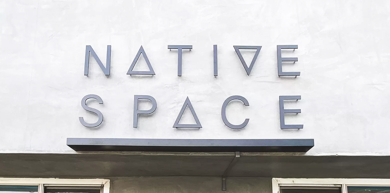 Simple signage example from Native Space