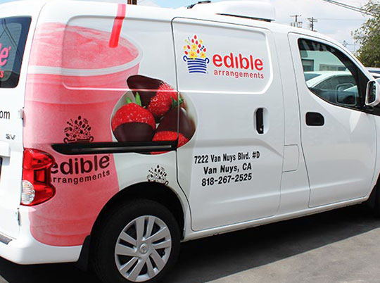vehicle advertising for edible