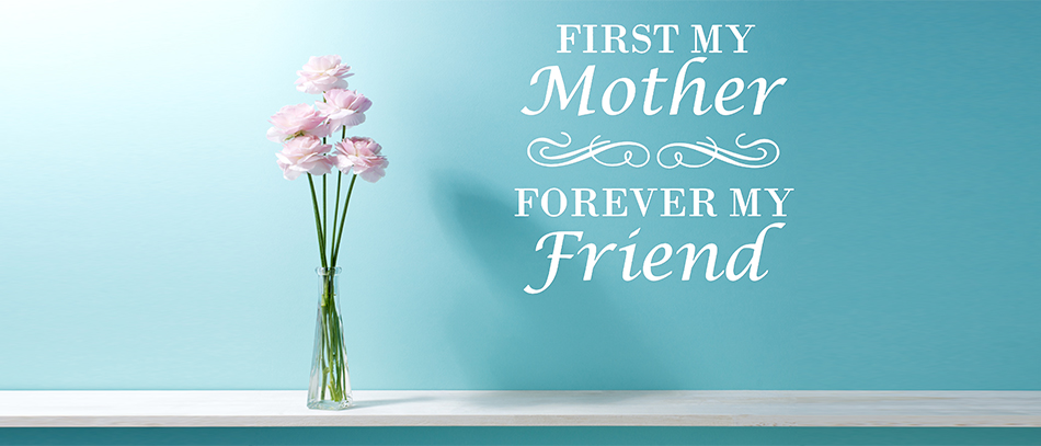 Mother's Day wall decal gift with beauty flowers