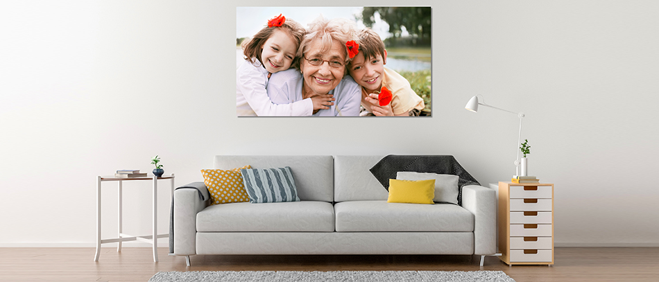 Family portrait wall decor on PVC material