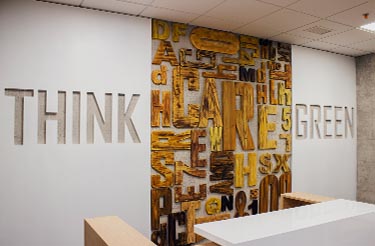 wooden 3d letters mobile