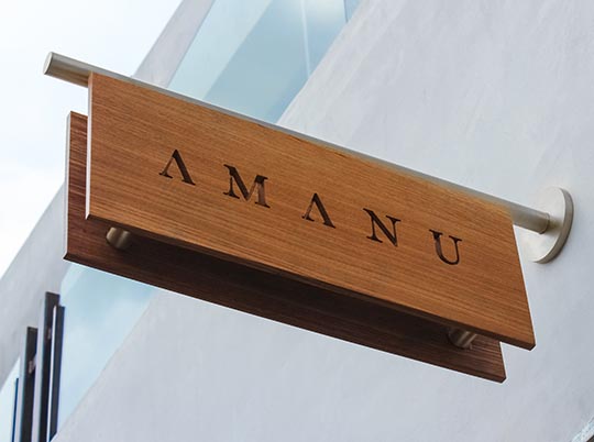 wooden engraved sign