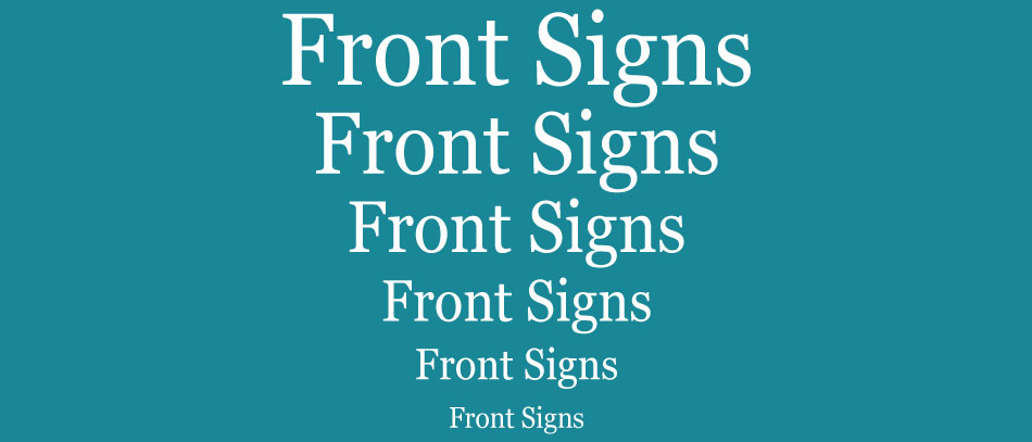 Font size examples Fonts sizes