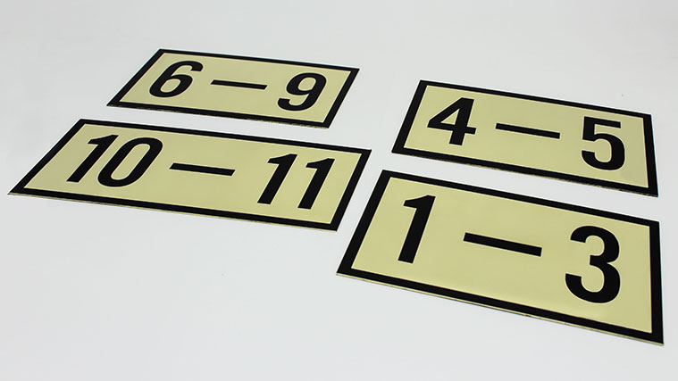 Aluminum Number Sign