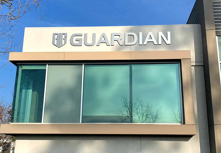 Guardian Litigation Group 3d business sign displaying the brand name for exterior branding