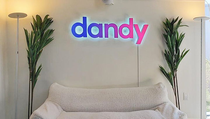 Dandy brand light up sign letters with colorful dual illumination made of aluminum and acrylic