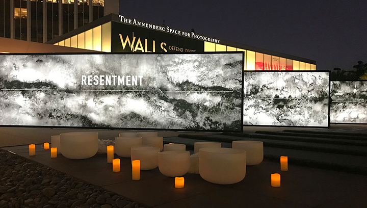 Annenberg light up signs for business in a box shape made of aluminum, Lexan, and backlit vinyl