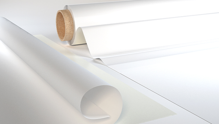 Opaque vinyl material rolls for custom decal application