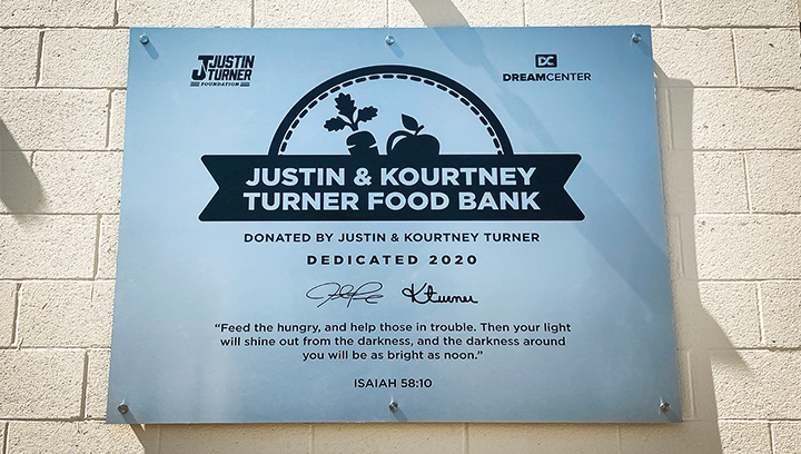 Justin and Kourtney Turner Food Bank large format printing on aluminum