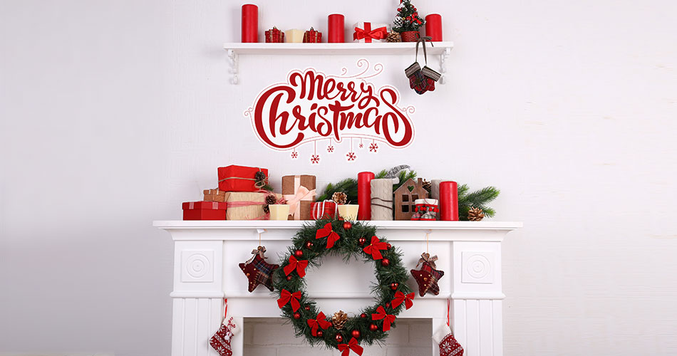 merry christmas wall decal