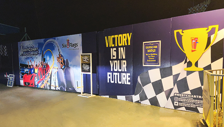 Six Flags large format printing on vinyl for tradeshow