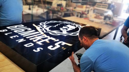 Acrylic Sign Installation process