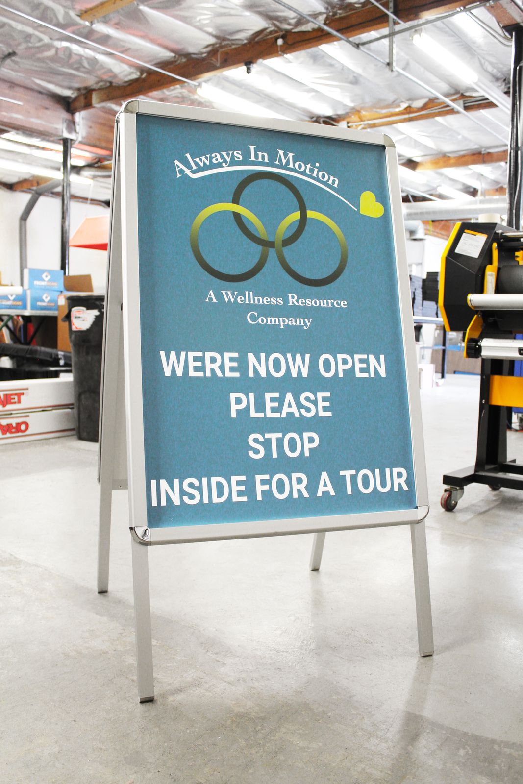 Aluminum frame A-frame signs