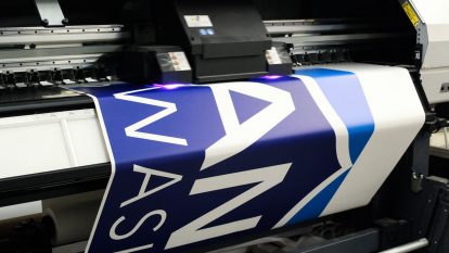 Backlit Vinyl printing process with UV inks | Front Signs