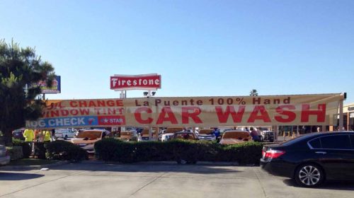 Car wash mesh large banner