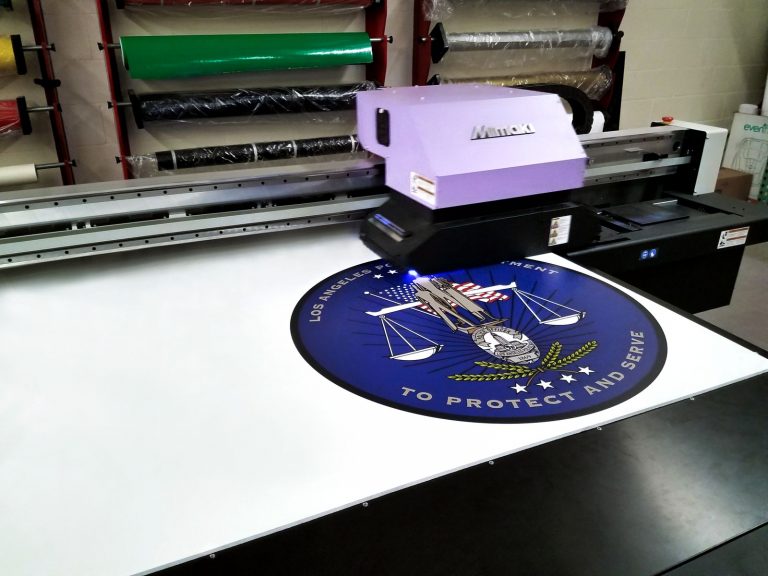 Direct printing process on a hard material Front Signs