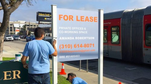 For Lease Sign Installation