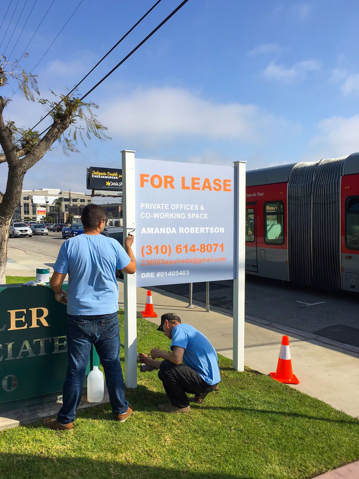 For Lease Sign Installation