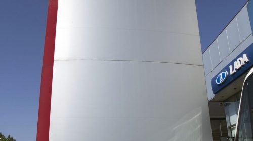 Mitsubishi Pylon Sign