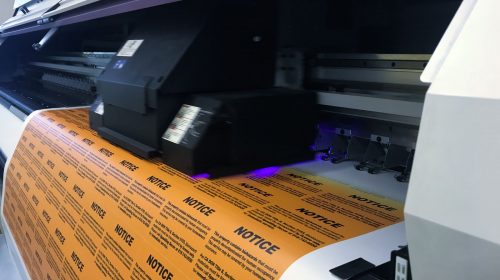 Printing notice stickers