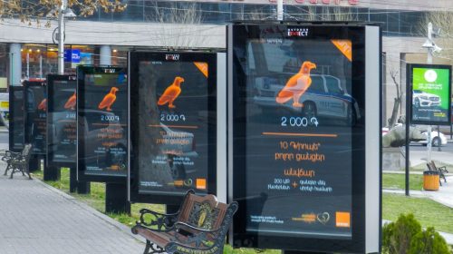 Pylon signs with backlit vinyl