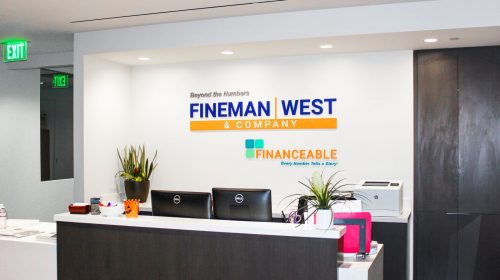 Reception logo sign