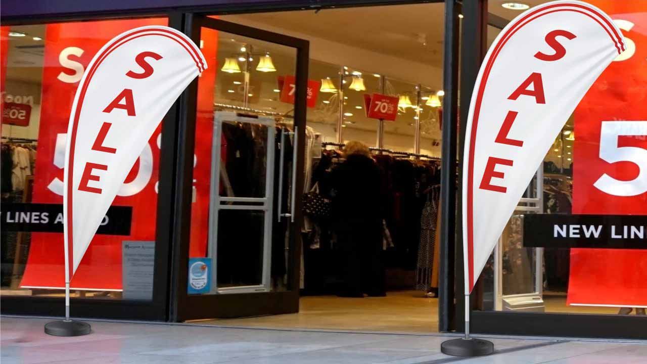 Sales teardrop flag