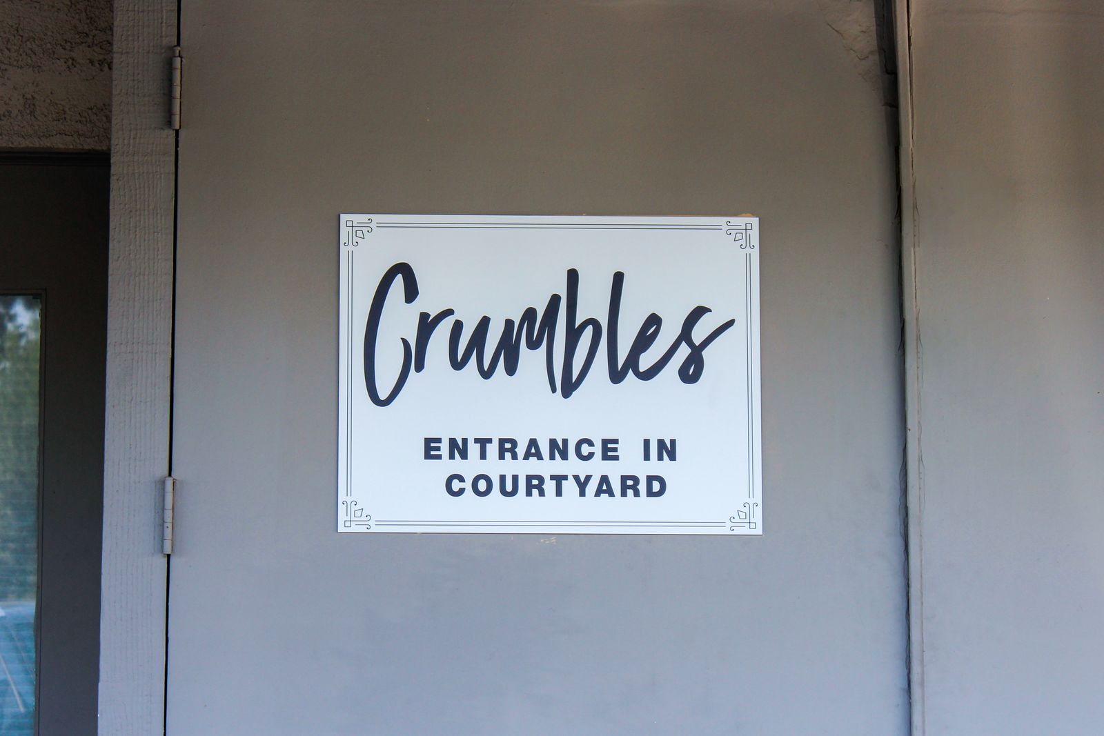 aluminum cafe logo sign