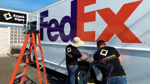 fedex vehicle wrap installation