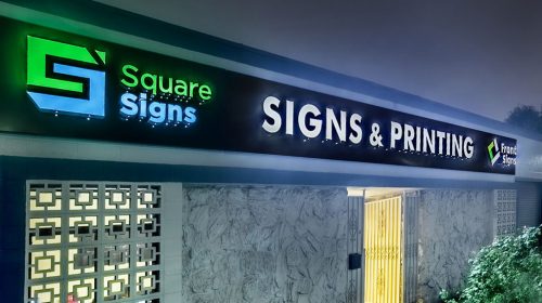 illuminated Push Thru Signs
