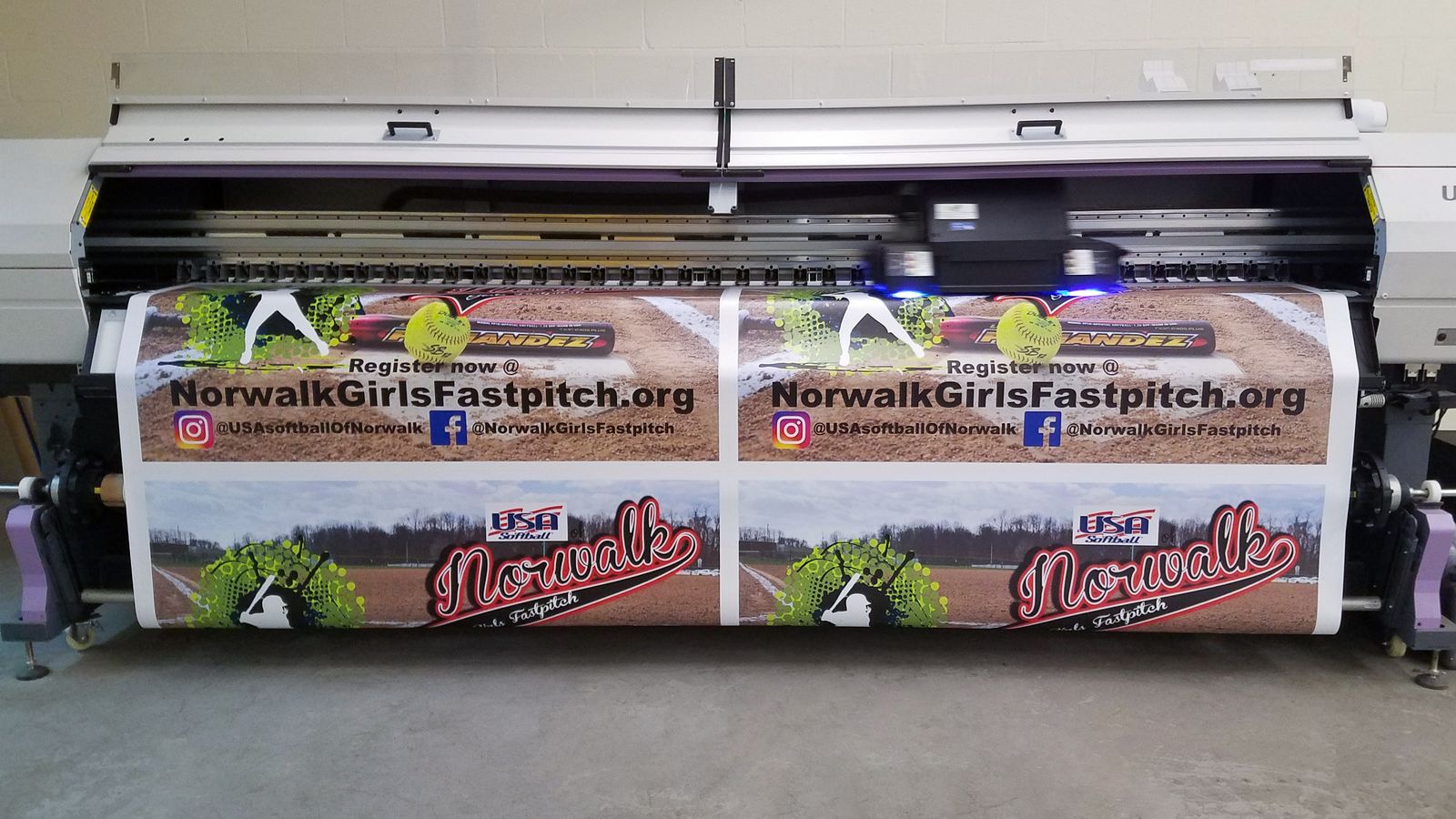 norwalk Girls banner printing