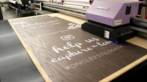 plywood signage printing