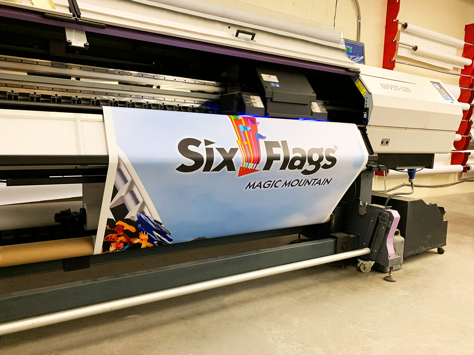 six flags banner printing