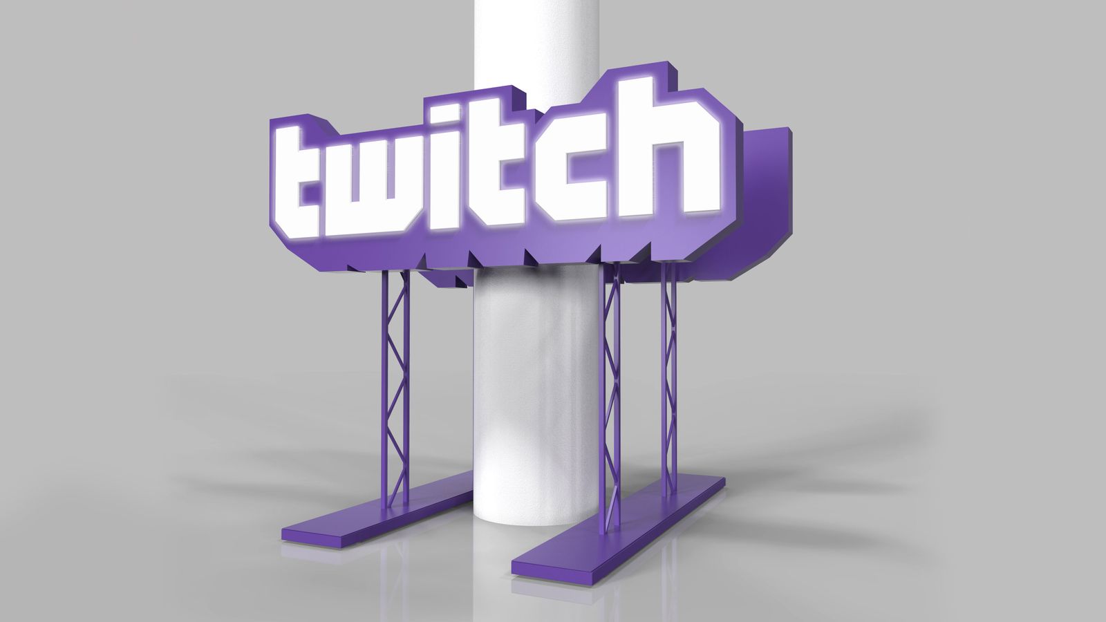 twitch stand 3d rendering