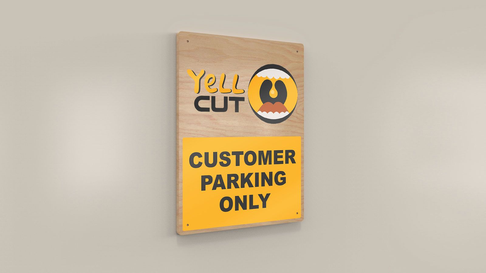 wooden parking sign design