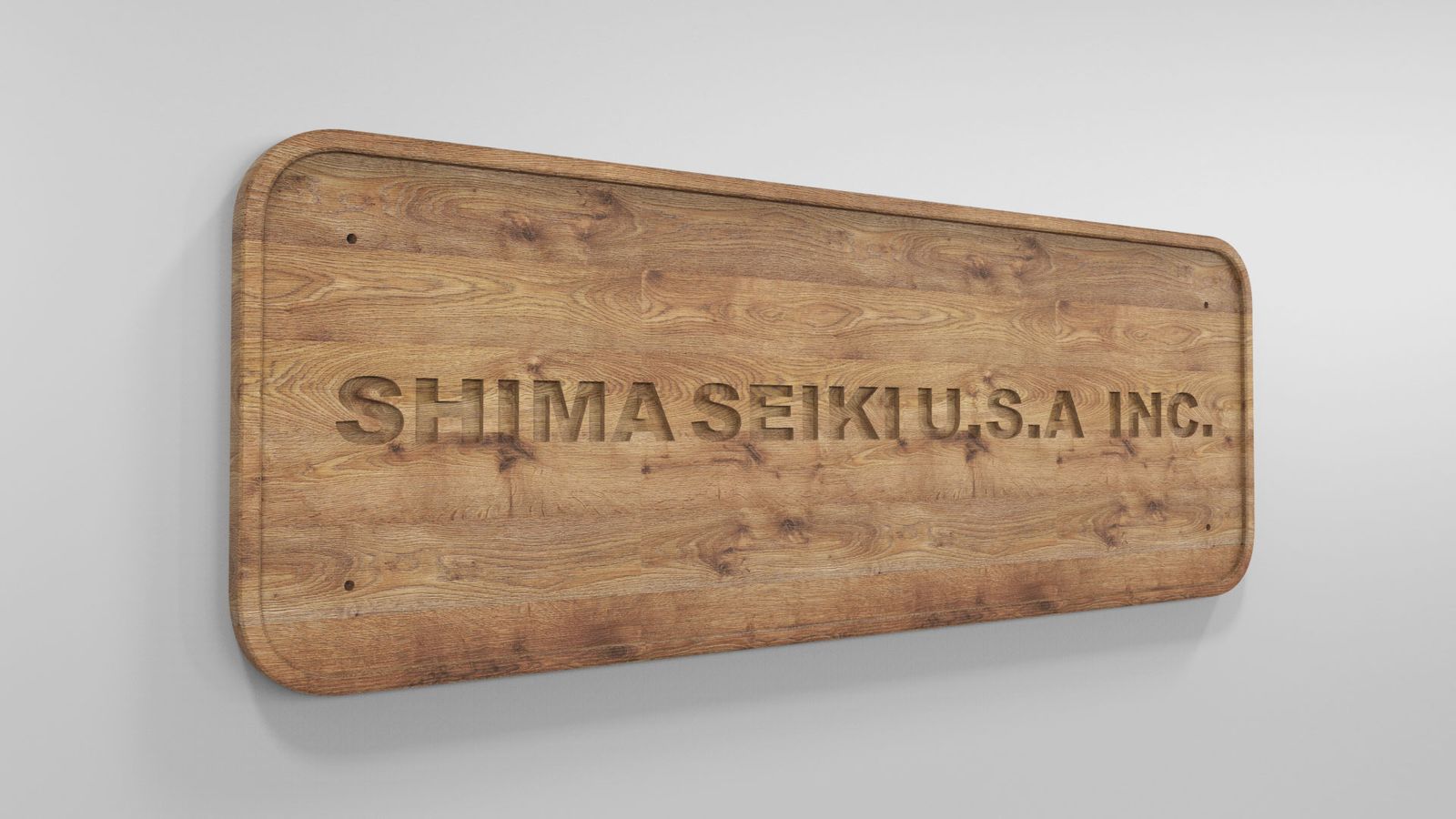 wooden plaque 3d rendering