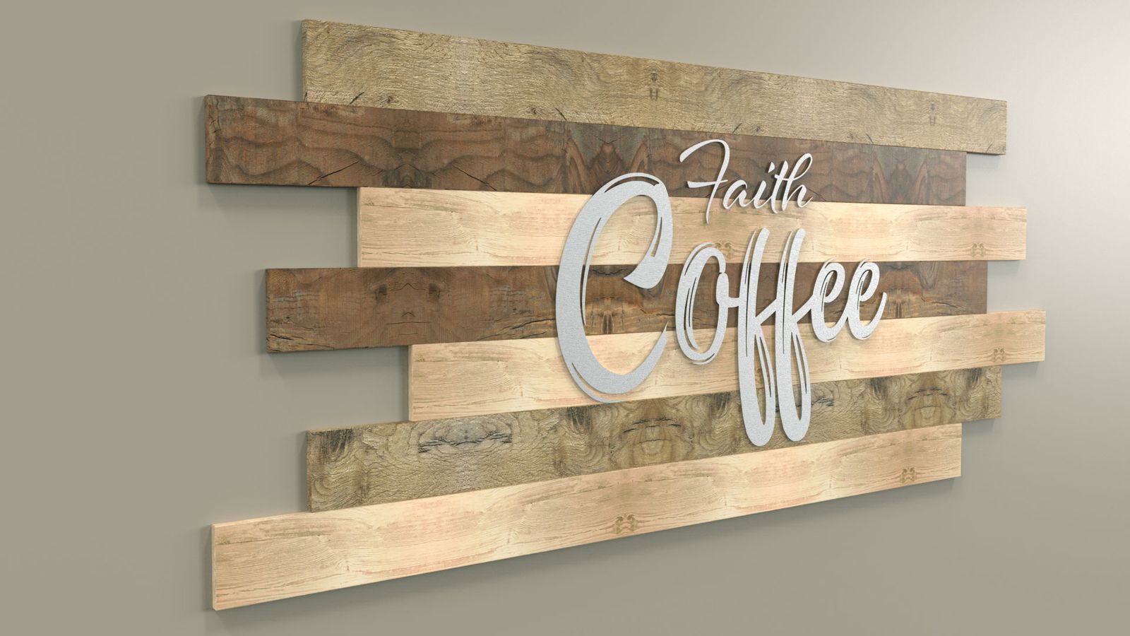 wooden sign 3d rendering