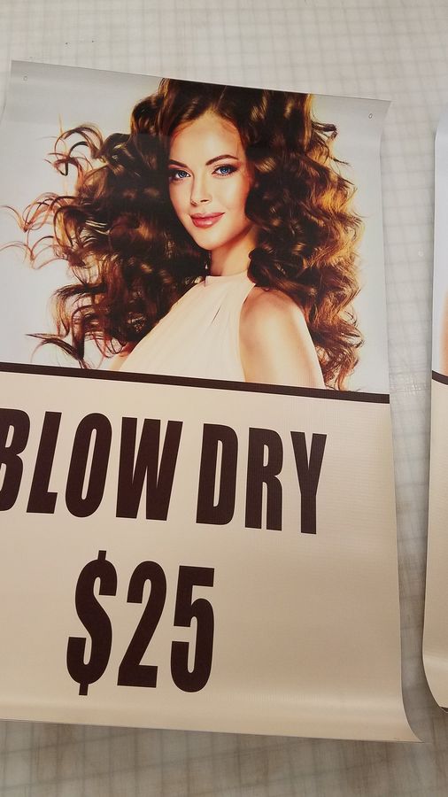 beauty salon vinyl banner