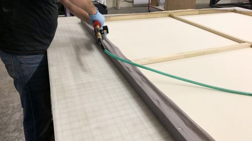 canvas wrapping process