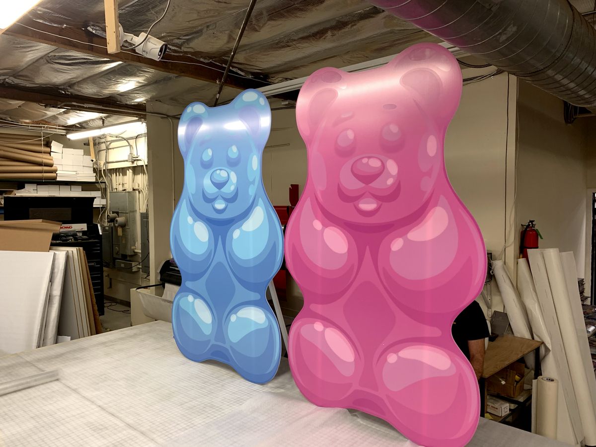 gummy bear pvc stands