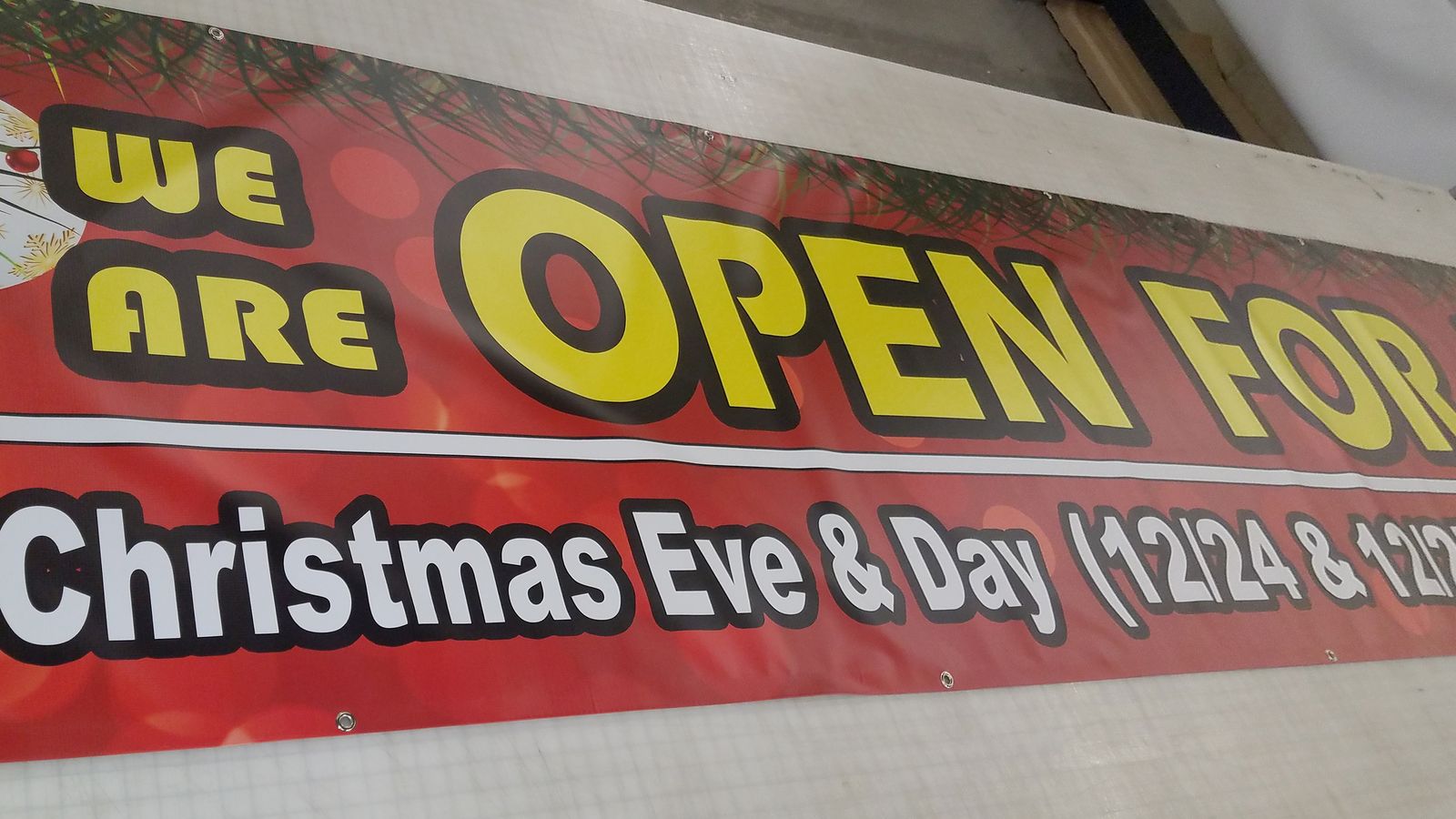 large christmas banner